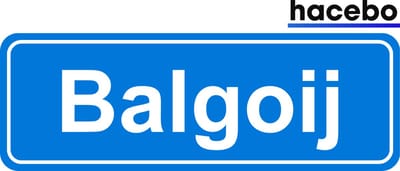 Hacebo - Plaatsnaam Sticker - 29x10 CM - Balgoij sticker - Verkeersborden sticker - grappige cadeaus - Balgoij