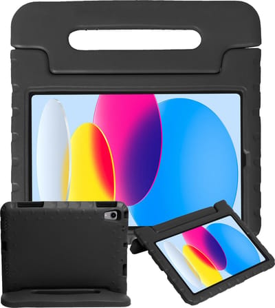 Hoesje - Geschikt voor Apple iPad A16/A18 (2022/2025/2026) - 10.9 & 11 inch (10e, 11e & 12e generatie) - Kinderhoes Shockproof Bumper - Kidsproof Case - Tablethoes - Kinder Hoes Cover - Zwart