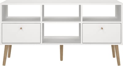 Bodo TV-meubel 2 lades, 4 planken wit.