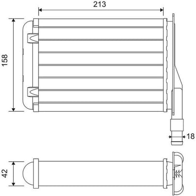 Warmtewisselaar, interieur verwarming VALEO 883790