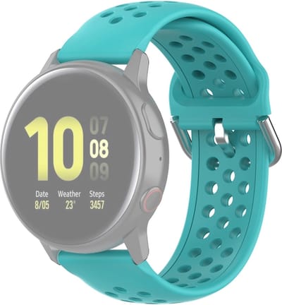 Siliconen bandje - geschikt voor Garmin Venu (2 Plus) / Venu SQ (2) / Vivomove (Style - Sport) / Vivoactive 3 / 5 / 6 / Forerunner 55 / 165 / 245 / 645 / 570 - 42mm - mintgroen