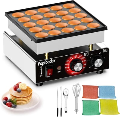 Mini Pannenkoekenmaker - Apparaat Pofertjes - Snelle Snacks Maken - 25 Stuks Tegelijk - 32 x 20 x 25 cm