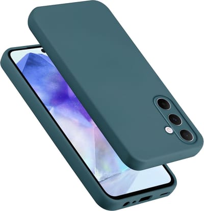 Cadorabo Hoesje geschikt voor Samsung Galaxy A55 in LIQUID GROEN - Beschermhoes gemaakt van flexibel TPU silicone Case Cover