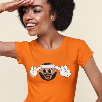Dames Oranje T-shirt EK WK Memphis Haarband - MAAT XS - Dames Feestkleding & Carnavalskleding