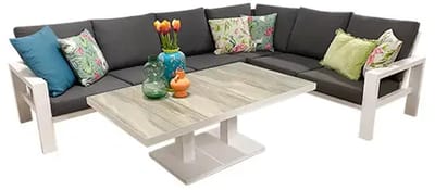 Benton Lounge diningset - Wit