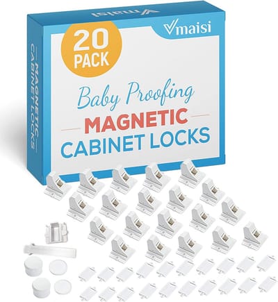 Magnetische Kastsloten 20-Pack voor Babybeveiliging - Eenvoudige Installatie zonder Boorgaten