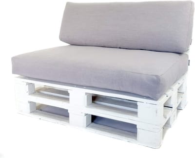 Waterafstotend Zitkussen Palletbank 120 x 80 cm Lichtgrijs Euromodel