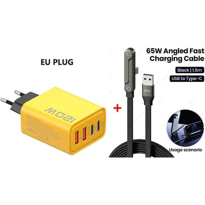 Chargeur double USB type-c 120W QC 3.0, adaptateur de chargeur de téléphone rapide, tête de chargement multiport pour Smartphones