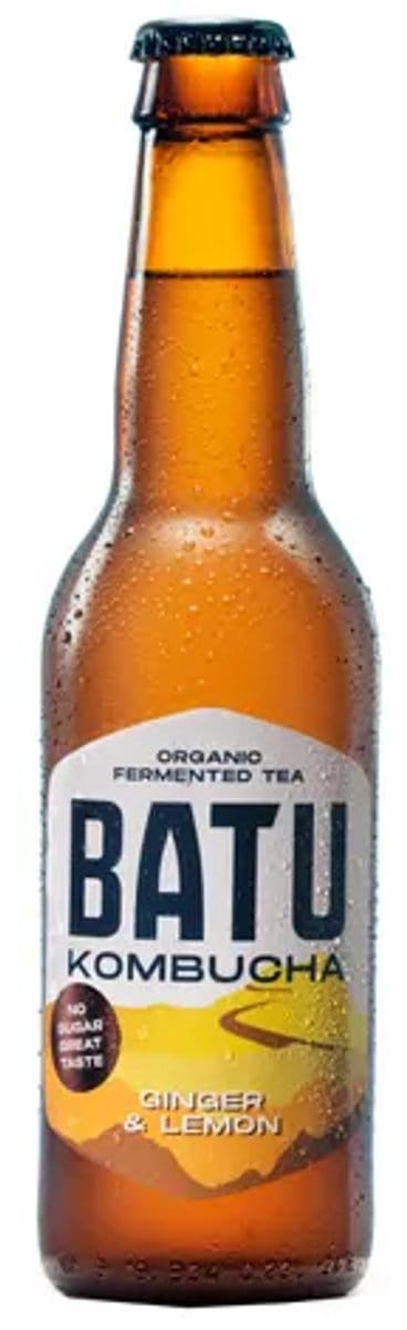Batu Kombucha Ginger & Lemon fles (12×33 cl)