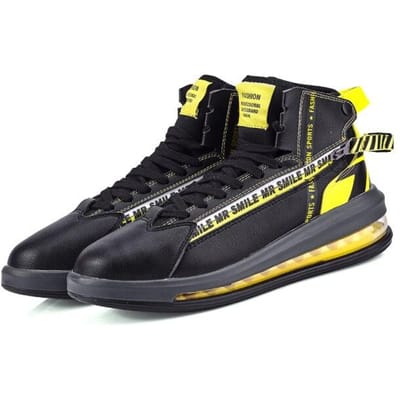 Nouvelles Baskets à Coussin d'Air pour Homme Tendance Chaussures de Marche Respirantes Décontractées Légères Chaussures de Sport à Amorti pour Homme 39 noir