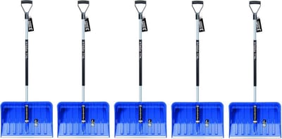 Set van 5 Sneeuwschuppen met Ergonomische Grip en Sterk Kunststof Blad