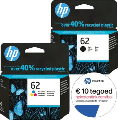HP 62 - Inktcartridge - Origineel - Standaard capaciteit - Kleur en Zwart + Instant Ink tegoed