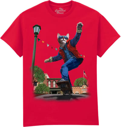 Back To The Future Cat To The Future The Coloured House T-shirt M