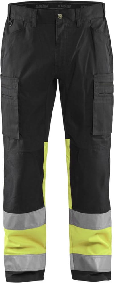 Blaklader Werkbroek met stretch High Vis 1551-1811 - Zwart/High Vis Geel - C66