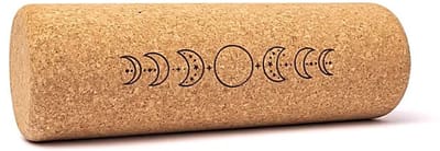 Yoga prop cilinder kurk Maanfasen – 30 cm x 10 cm