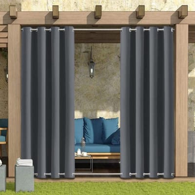 Buitengordijn - Tuindecoratie - Outdoor Gordijn - Waterdicht - Weerbestendig - Verduisterende - Thermische Geïsoleerde Oogje - Buiten Gordijnen - Tuin - Tuinhuisje - Pergola - Balkon - 132x274cm