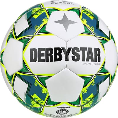 Futsal Bal - Trainingsbal Voetbal - Sport Training - Gereduceerd Springgedrag - Maat 4 - Wit Geel Blauw