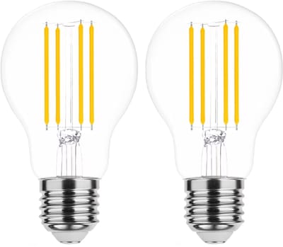 Modee E27 LED Lamp 4.2W - 470lm - 2700K - Warm Wit - LED Filament Globe A60 - Vervangt 40W Halogeen Gloeilamp - 2 stuks