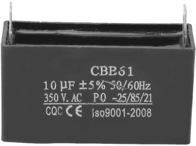 Dailygoods - CBB61 Condensator - Startcondensator Ventilatormotor - 350VAC 10UF - 2 Pin - Compact en Praktisch - Voor Ventilators en Motoren