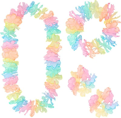 Boland - Set Hawaï Pastel Pastel - Volwassenen - Unisex - - Hawaii - Themafeest - Strandfeest - Carnaval
