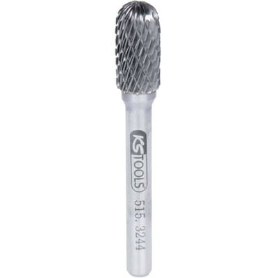 KS Tools 515.3244 Freesstift Hardmetaal Lengte 70 mm Afmeting, Ø 6 mm Werklengte 40 mm Schachtdiameter 6.0 mm