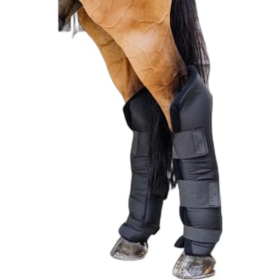 Kentucky Horsewear - Stalbeschermers PROtect lang achter met haakbescherming zwart size L