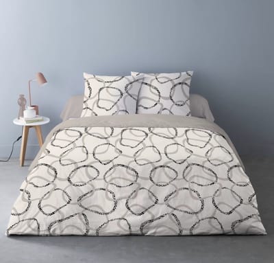 Dekbedovertrek Roan 260x240 Beige - Creme - Taupe