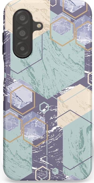 Casetastic hoesje geschikt voor Samsung Galaxy A26 - Dubbellaagse bescherming - Veerkracht - Fashion Case - Zilver Crème
