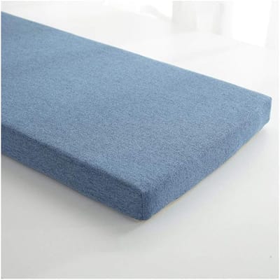 Bank Kussen - Zitkussen Buiten - Buiten Ontspannen - Verborgen Rits - 80x30x3 cm - Blauw