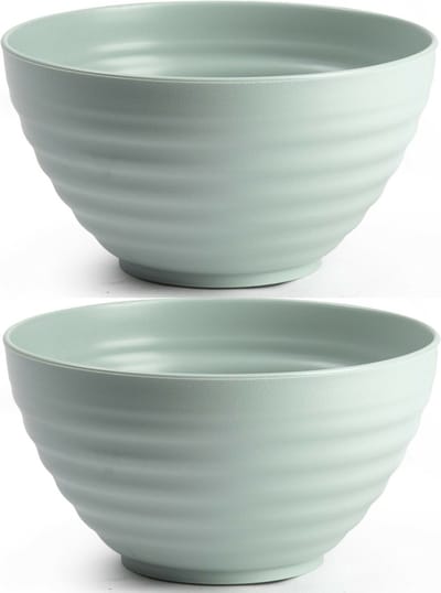 Plasticforte Kommetjes/schaaltjes - 4x - dessert/ontbijt - kunststof - D15 x 8 cm/840 ml - mintgroen