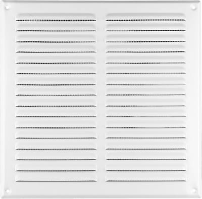 Ventilatierooster Wit 295x295 mm Met Zichtbaar Muis- en Insectenhor - Wandrooster