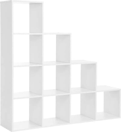 MIRA Home - Boekenkast - Boekenrek - Kast - Vakkenkast - Wit - 129,5x129,5x29