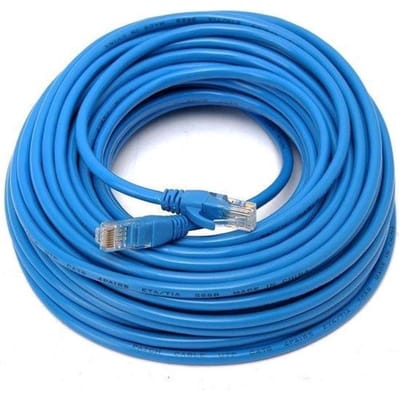ValeDelucs Internetkabel 50 meter - CAT6 UTP Ethernet kabel RJ45 - Patchkabel LAN Cable Netwerkkabel - Blauw