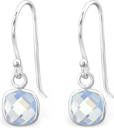 Montebello Oorbellen Didah Blue - 925 Zilver E-Coating - Opaal - 6x20mm