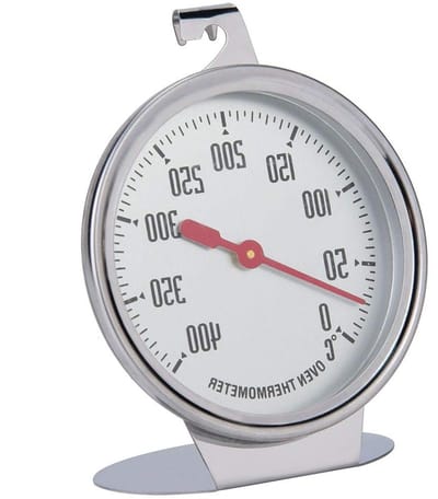 Nauwkeurige Oventhermometer met RVS Sonde en Grote Wijzerplaat voor Bakken en Koken
