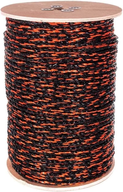 Gedraaid Polypropyleen Touw - Multifunctioneel Koord - Nautisch Gebruik - Vocht- UV-bestendig - 127 mm 914 m - Zwart Oranje