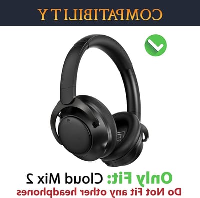 Dailygoods - SOULWIT Oorkussens Vervanging voor HyperX Cloud Mix 2 – Dual Wireless Over-Ear Hoofdtelefoon, Earpads Cushions met Zacht Proteïneleer en Hoog Dichtheid Memory Foam