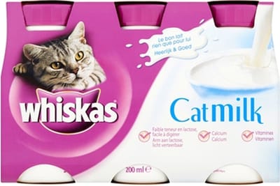 Whiskas catmilk flesje - 3x200 ml - 5 stuks