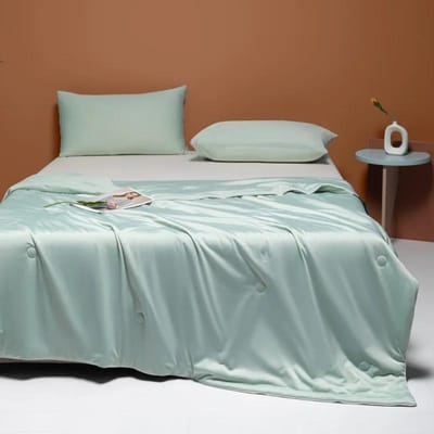 Zomer Koel Deken Airconditioning Deken Glad Ademend Lichtgewicht Deken Plaid Kantoor voor Bed Dubbelzijdig Koud 150x200 cm M
