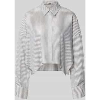 relaxed fit overhemdblouse van pure katoen model 'OSHIA'
