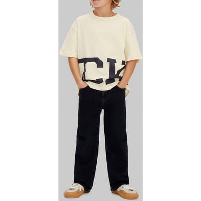 Calvin Klein Boys Varsity Ss T-shirt Vanilla Ice Taglia: 14 | T-shirt Outlet | kids | Bianco