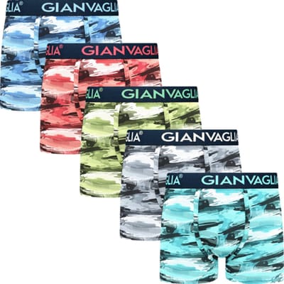 GIANVAGLIA® Deluxe 5-Pack GVG-5076 Heren Katoenen Boxershort XXL