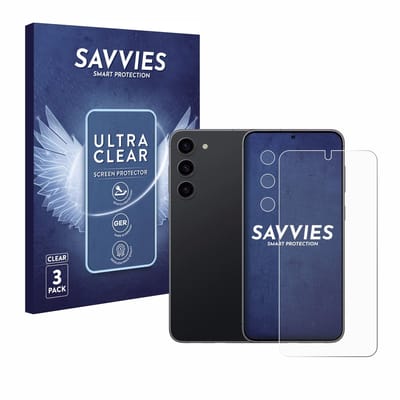 Savvies - Screenprotector voor Samsung Galaxy S23 (Voor+Camera) - Folie Beschermfolie transparant 6 Stuks