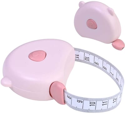 Zacht Meetlint - Lichaamsmeetlint Intrekbaar - Lichaamsmaten Meten - Magneetsluiting Zelfmeting - 150 cm - Roze
