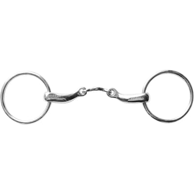 Mors dubbel breukstukken voor paard met ringen en tongopening Stübben