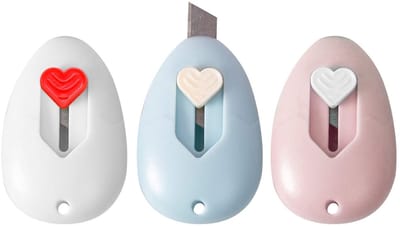 Dailygoody - Cuttermes - Universeel mes - Voor karton en papier - Roestvrij staal - Ideaal voor dozen en verpakkingen - 3 stuks