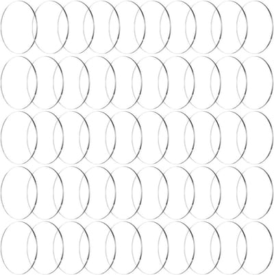 50 Stuks 40x2mm Heldere Ronde Miniatuur Bases van Acryl voor Wargames, Bordspellen en Verzamelfiguren