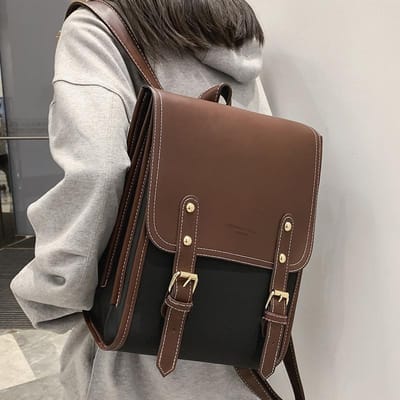 Sac à dos polyvalent pour femmes, nouveau automne et hiver, tendance rétro britannique haut de gamme, sac d'école universitaire gray
