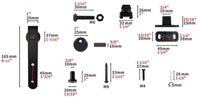 Dailygoods- Schuurdeur Hardware Kit Hoogwaardige Ophangrail - Schuifdeurrail - Schuifdeur Hardware - Schuifdeur Kledingkast - Schuifdeursystemen - Verbeterde Werkefficiëntie
