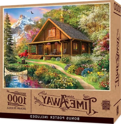 Legpuzzel Bergverblijf - Puzzel 1000 stukjes - Ontspannen tijdverdrijf - Stevige kunststof stukjes - 1000 stukjes - Kleurrijk